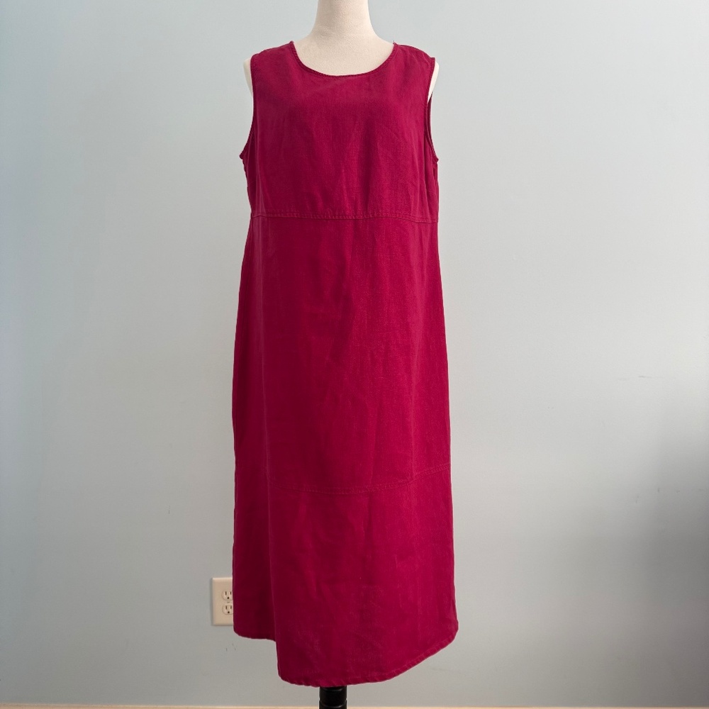 bridgewater studio 100% Linen Sleeveless Pink Midi Dress Size‎ 14 WP